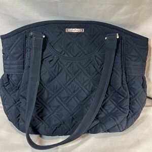 Vera Bradley Black Quilted Shoulder Bucket Bag